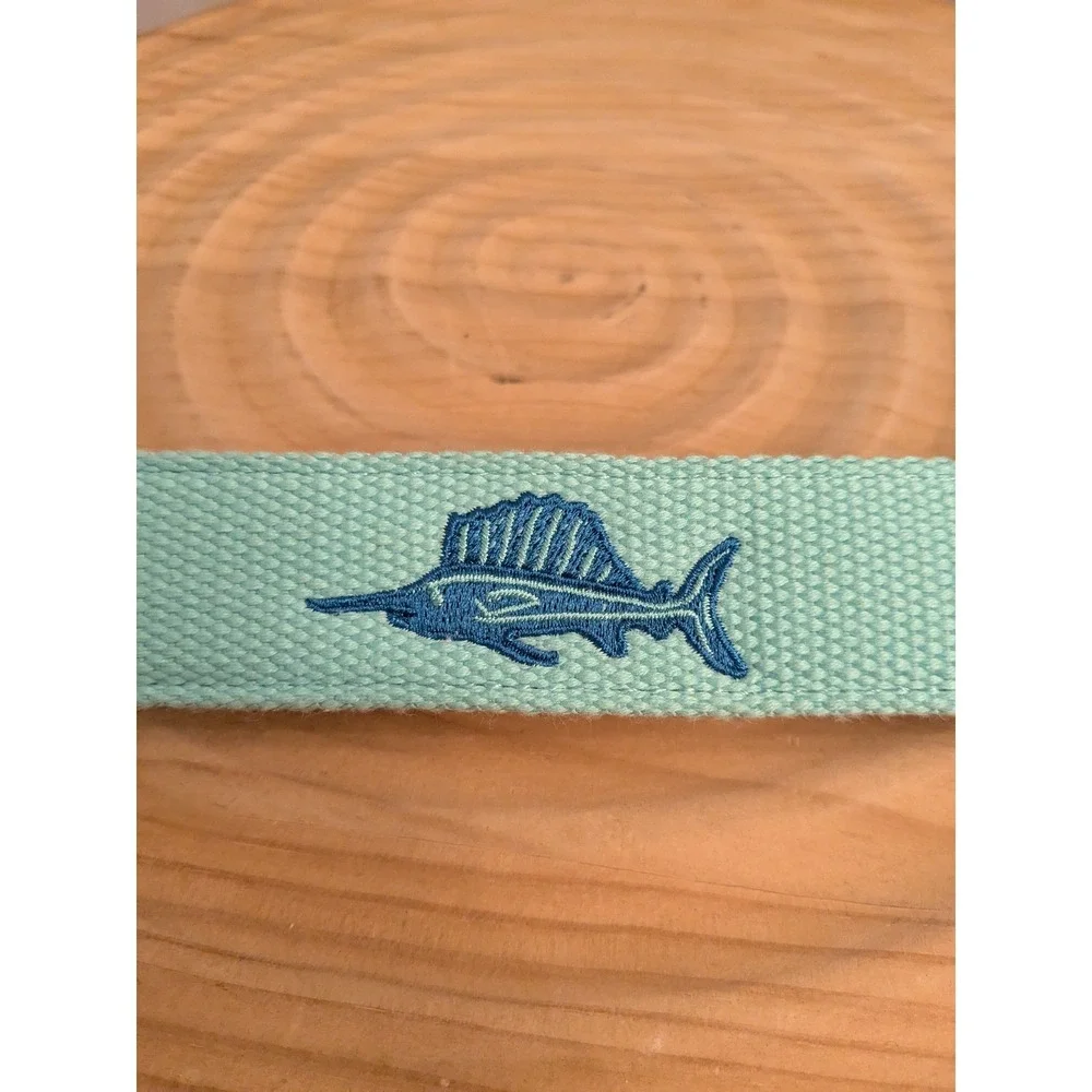 Vineyard Vines Men's Marlin Icon Canvas Club Belt Antigua‎ Green Size 32